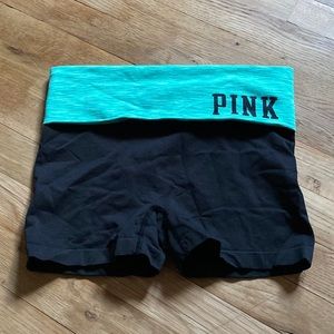 Pink yoga shorts